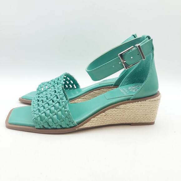 Vince Camuto Womens Bretandi Espadrille Wedge Heel Sandals Size 7.5 Ocean NIB - Picture 6 of 11